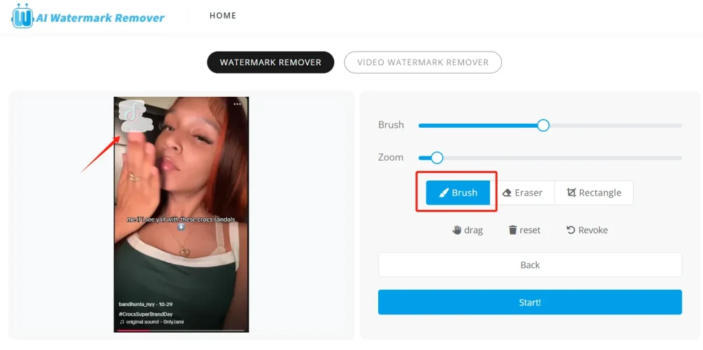 remove tiktok watermark by manual editing